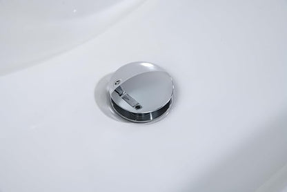 Universal Bathroom Sink Stopper, 1.1~1.5" Sink Drain Stopper, Full Size Bounce Bullet Type Pop Up Basin Drain Strainer, Chrome Anti-Clogging Sink Drain Filter with Hair Catcher (Silver)