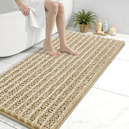 Arotive Bathroom Rugs Mat 40x24, Soft Absorbent Chenille Shaggy Bath Mat