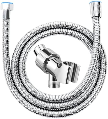 MAYYAYA Brass Ball Handheld Shower Head Holder, 59IN ShowerHead Hose,Silver