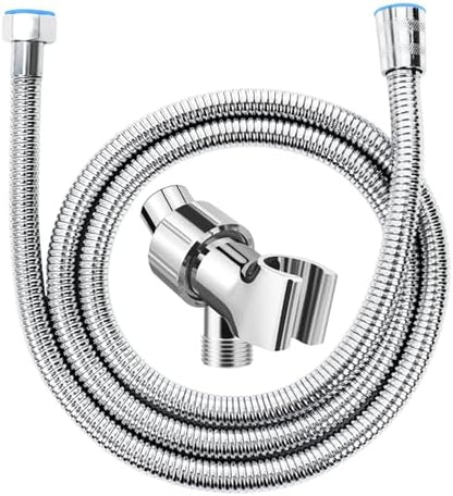 MAYYAYA Brass Ball Handheld Shower Head Holder, 59IN ShowerHead Hose,Silver