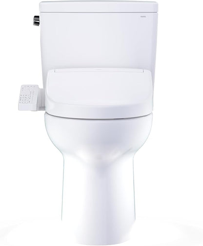 TOTO® Drake® WASHLET®+ Two-Piece Elongated 1.28 GPF TORNADO FLUSH® Toilet with S2 Bidet Seat, Cotton White - MW7763346CEG#01