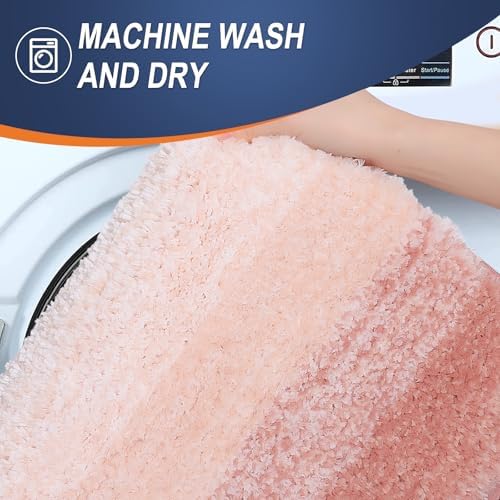 OLANLY Bathroom Runner Rug 47x20, Extra Soft Absorbent Microfiber Bath Rugs