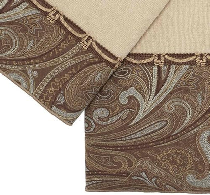 Avanti Linens - 3pc Towel Set, Soft & Absorbent Cotton Towels (Bradford Collection, Linen)