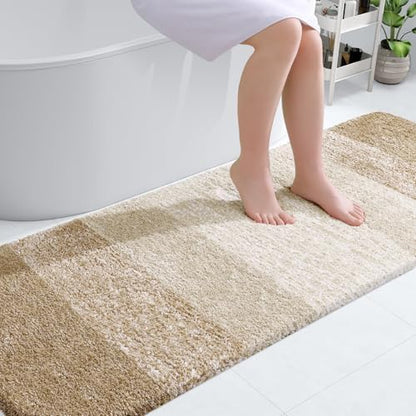 OLANLY Bathroom Runner Rug 70x24, Extra Soft Absorbent Microfiber Bath Rugs
