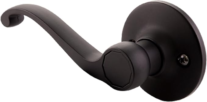 Design House 779215 Scroll Passage Hall and Closet Door Lever Matte Black