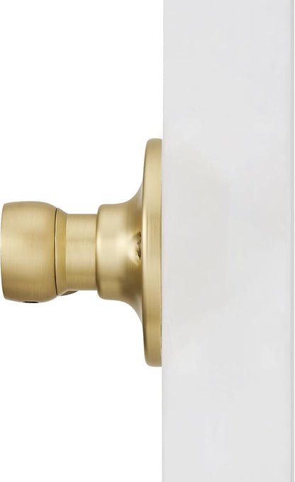 Design House Springdale One-Sided Non-Turning Dummy Door Lever, Satin Gold, Decorative Interior Door Handle for Closet, Pantry, and French Doors, Reversible Surface Mount Hardware, 728873 | Surface, Transitional, Brass, Hardware, 728873