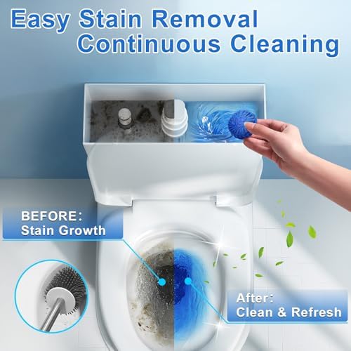 Msvvko Toilet Bowl Cleaner Tablets 32 Packs-85oz, Ultra-Clean Blue Cleaners for Deodorizing & Descaling, Long-Lasting Automatic Toilet Tank Cleaners, Against Tough Stains
