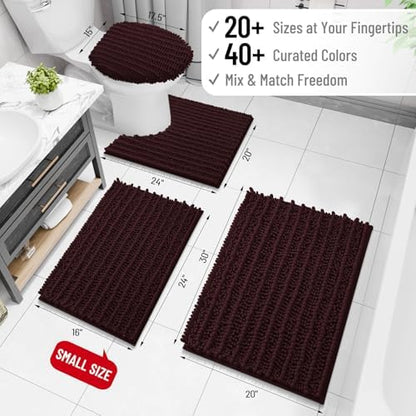 Arotive Bathroom Rugs Mat 30x20, Soft Absorbent Chenille Shaggy Bath Mat
