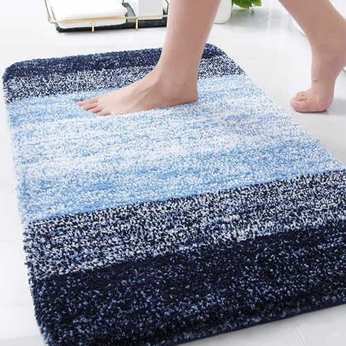 Arotive Microfiber Bathroom Rugs, Shaggy Soft Absorbent Bath Rug, 34x21