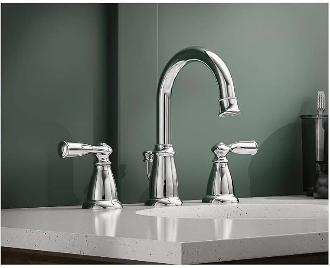 Moen WS84924 Two-Handle High Arc Bathroom Faucet, Chrome