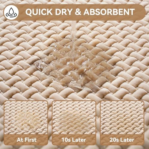 YDKGL Bathroom Runner Non Slip, Foam Weave Texture Bath Mat, Brown 16x47