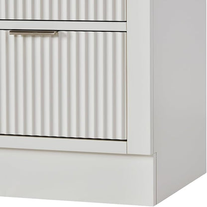 ARIEL Milan Bathroom Storage Cabinet 65”H x 20”W x 16”D Warm White
