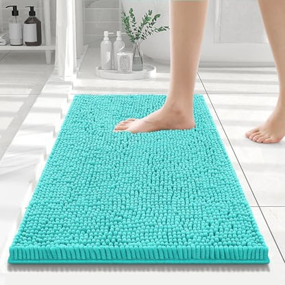 Smiry Bathroom Rugs 24X16, Luxury Chenille Extra Soft Absorbent Bath Mat
