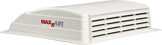 MAXXAIR Maxxfan Mini Plus Vent 6"" Single Speed Exhaust Fan - Quiet and Energy Efficient RV Ventilation & Lighting, White (00-03801)