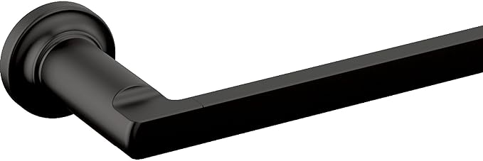 Delta Tetra (1-Pack) 18'' Towel Rack for Bathroom Matte Black Towel Bar for Bathroom Wall Towel Holder Rod Wall Mounted 78918-BL