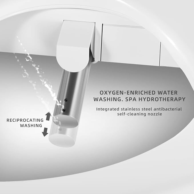 X3 Bidet Toilet Seat, Elongated Smart Toilet Seat with Air Dryer, Bidet Attachment for Toilet Warm Water with Soft Close, Electric Heated Bidet Seat with Self Cleaning Nozzel