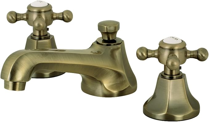 Kingston Brass KS4463BX 8 in. Widespread Bathroom Faucet, Antique Brass