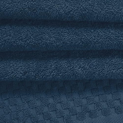 MyOwn Ultra Soft 3 Pack Cotton Towel Set, Contains a Bath Towels 28x55 inch, a Hand Towels 16x24 inch & a Wash Coths 12x12 inch, Ideal Everyday use, Compact & Lightweight - Mineral Blue