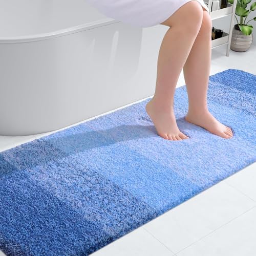 OLANLY Bathroom Runner Rug 70x24, Extra Soft Absorbent Microfiber Bath Rugs