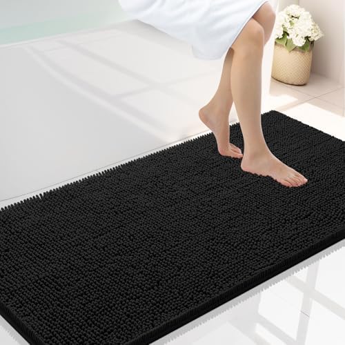 Smiry Bathroom Rugs 45X27, Luxury Chenille Extra Soft Absorbent Bath Mat