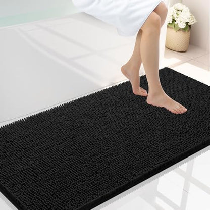 Smiry Bathroom Rugs 44X24, Luxury Chenille Extra Soft Absorbent Bath Mat