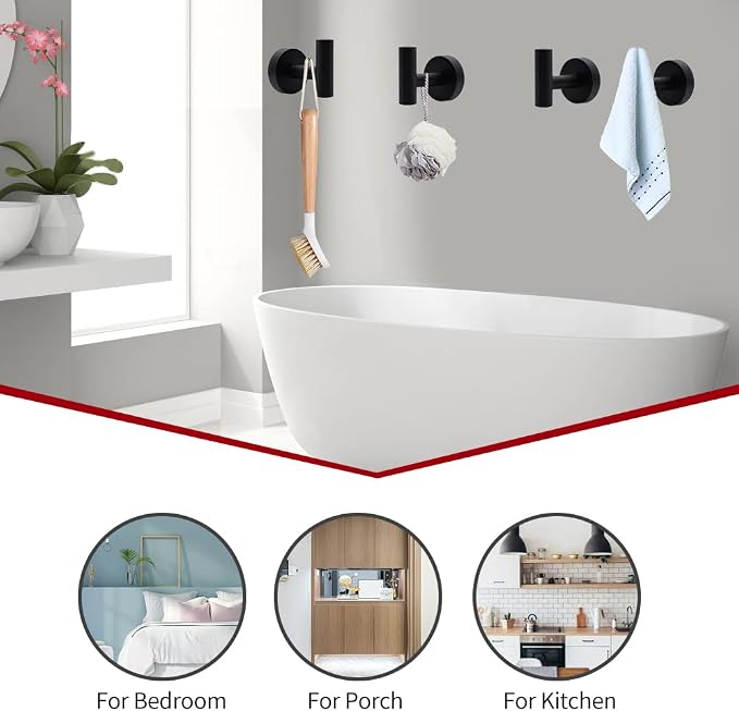 20pcs Bathroom Hardware Set, Matte Black Bathroom Hardware Set, Including 16" Hand Towel Bars, Toilet Paper Holders, Towel Rings, Robe Towel Hooks | Including 16" Hand Towel Bars, Toilet Paper Holders, Towel Rings, Robe Towel Hooks