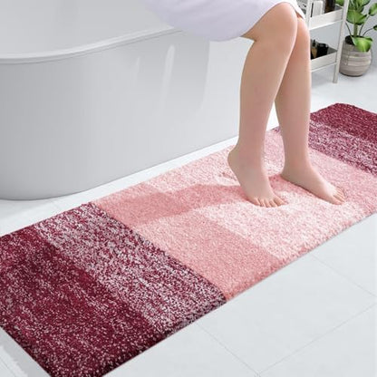 OLANLY Bathroom Runner Rug 59x20, Extra Soft Absorbent Microfiber Bath Rugs