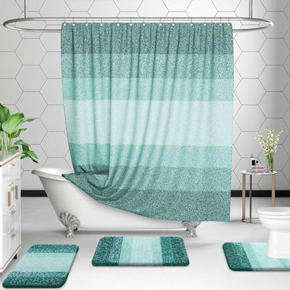 OLANLY Micorfiber Bathroom Rug Set 2 Piece, 47"x20"+24"x16"