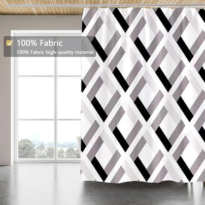LLSCL Fabric Shower Curtain Liner with Magnets, Waterproof Hotel Quality, 72 x 72 Machine Washable