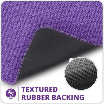 Bosap Bath Mat,Ultra Thin Bathroom Runner Rugs,Large Bath Mats for Bathroom,Quick Dry,Non-Slip,Machine Washable,Low Pile,Bath Rug,Shower Outside,Sink,Home Decor Accessories.Purple,3'x5'(36x60inch)
