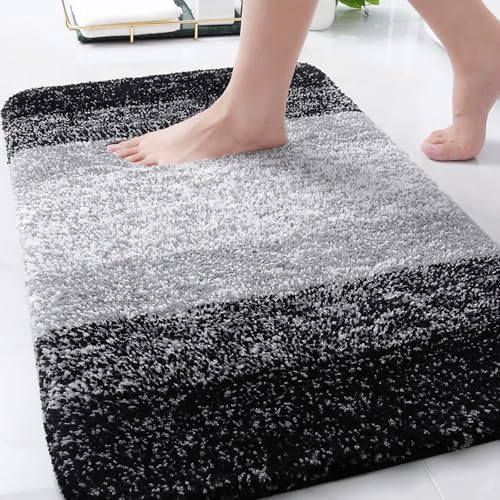 Arotive Microfiber Bathroom Rugs, Shaggy Soft Absorbent Bath Rug, 34x21