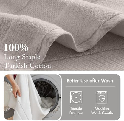 Madison Park 100% Turkish Cotton 600 GSM Bath Towel Set, 6 Piece, Taupe