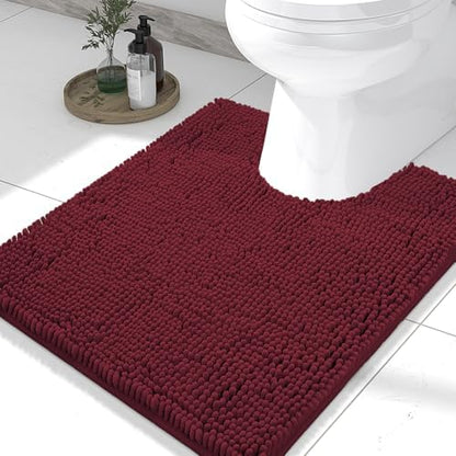 Smiry Toilet Rugs U-Shaped 24x20, Extra Soft Absorbent Contoured Bath Mat
