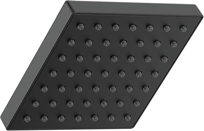 Delta Faucet Modern 5-inch Single-Spray Shower Head, Black Square Shower Head, High Pressure Shower Head, 1.75 GPM Flow Rate, Matte Black RP101846BL