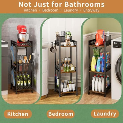 Bathroom Organizers and Storage Shelf with Toilet Paper Holder