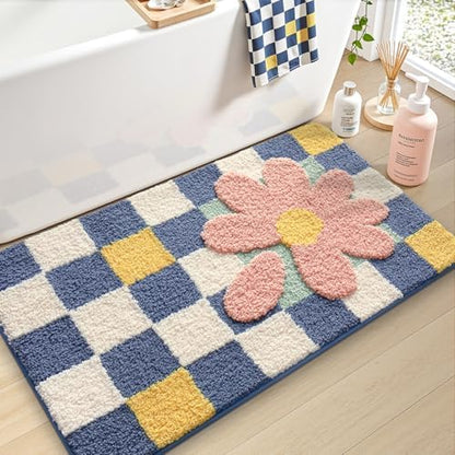 LUMI Bathroom Rug 24x36, Soft Absorbent Microfiber Bath Mat, Non Slip