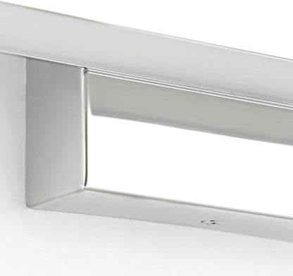 LED Modern Bathroom Vanity Light Fixtures (32-Inch, Cool White 6000K), Modern Acrylic Bathroom Wall Lighting Fixtures for Bathroom Over Mirror, Chrome