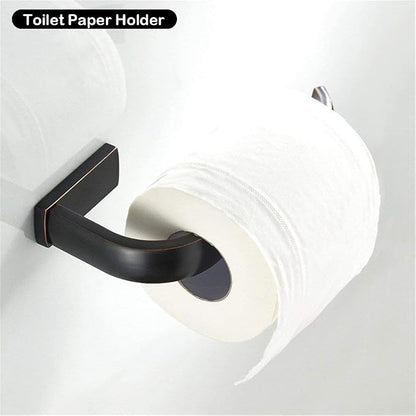 WINCASE Bronze Hardware Accessories Set Oil Rubbed, Bathroom Towel Bar Set Brass 4 Piece Wall Mounted Toilet Paper Towel Holder