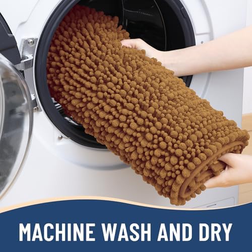 Arotive Bathroom Rugs Mat 36x24, Soft Absorbent Chenille Shaggy Bath Mat