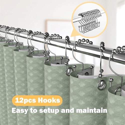 23 PCS Green Bathroom Accessories Set丨Shower Curtain Bathroom Accessory