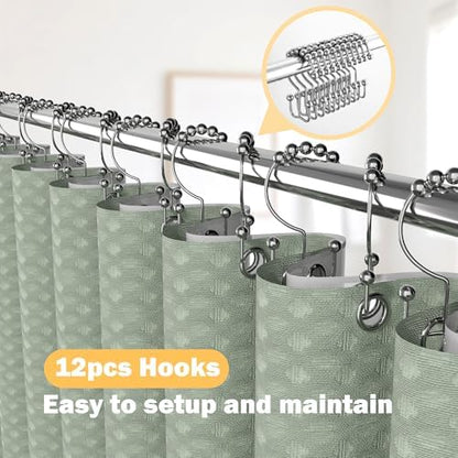 23 PCS Green Bathroom Accessories Set丨Shower Curtain Bathroom Accessory