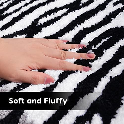 Panstar Tiger Bath Mat for Bathroom, Cute White Tiger Animal Cartoon Bath Mat Non Slip Animals Shaped Absorbent Bathtub Rug Bathroom Plush Shower Rugs
