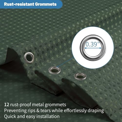 2-in-1 Waterproof Fabric Shower Curtain - No Separate Liner Needed, Hotel-Style Waffle Weave, Effortless Cleaning & Washable Bathroom Shower Curtain Set,72Wx72H,Velvet Green