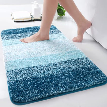 Arotive Microfiber Bathroom Rugs, Shaggy Soft Absorbent Bath Rug, 30x17