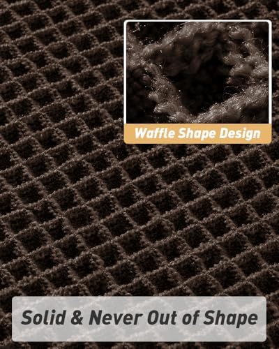 Upgraded Waffle Bath Mat Runner Absorbent Non Slip Bathroom Mat, 2' x 5'