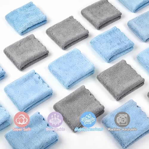 UNIMADE Baby Washcloths, 20 Pack Microfiber Coral Fleece Wash Cloths
