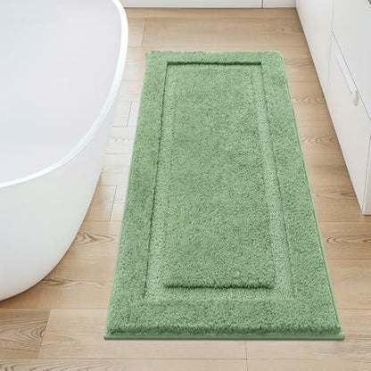SHACOS Soft Microfiber Bathroom Rugs Set of 2 Pieces, Sage Green