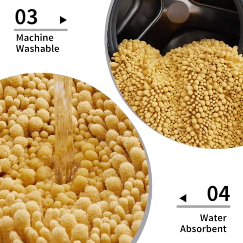 Disolla Yellow Bathroom Rug 20x32 Inch - Luxury Chenille Bath Mat, Thick Shaggy Plush Absorbent Rug, Non-Slip Machine Washable Mats for Bathroom Floor & Decor