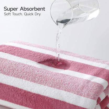 REDKISS 6-Piece Microfiber Bath Towel Set, Ultra Soft, Highly Absorbent & Quick Dry, 35x70 Inch Oversized, Pinkish red Towels for Bathroom, Spa, Gym, 2 Bath 2 Hand 2 Washcloths -