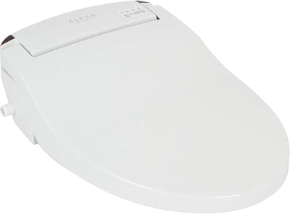 ALPHA BIDET JX2 Round Bidet Toilet Seat, White, Endless Warm Water, *NEW* Bowl Mist, LED Light, Quiet Operation, Wireless Remote, Stainless Steel Nozzle, Sittable Lid, 3 Year Warranty